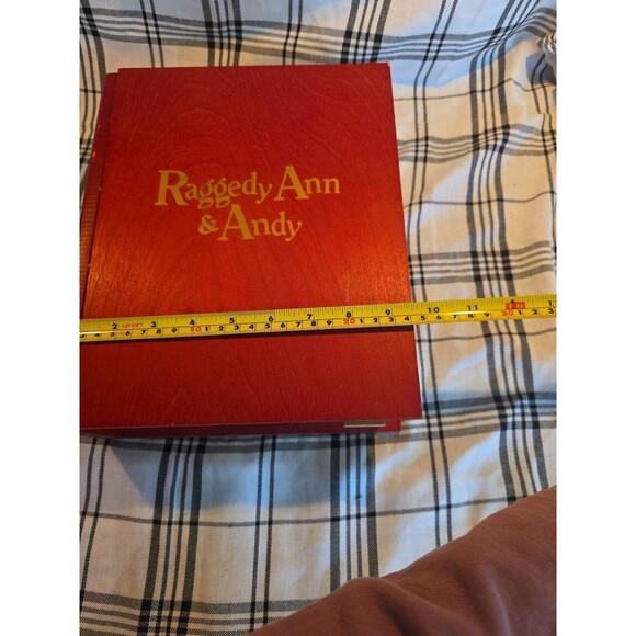 Vintage Raggedy Ann & Andy Book Shaped Wooden Storage Box Decoration - Picture 14 of 15